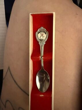 Collectible Kentucky Cardinal Souvenir Spoon - Silver Tone with Red Emblem